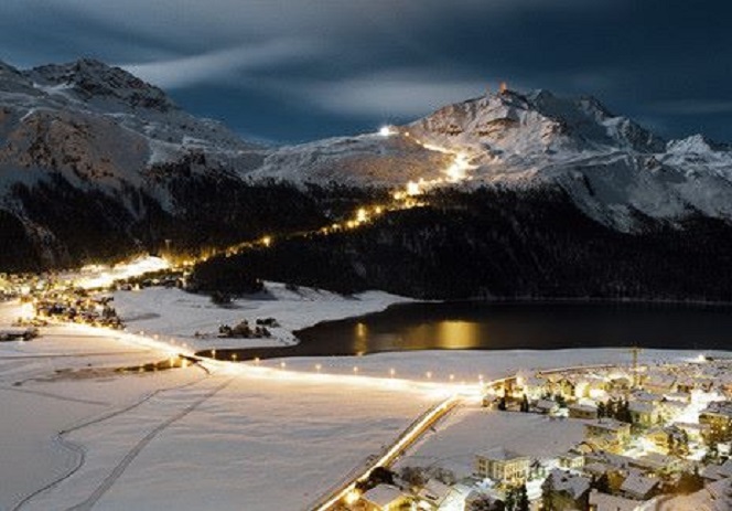 Corvatsch Snow Nigth