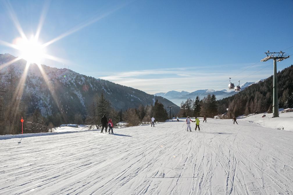 La pista che collega il Tonale a Pontedilegno