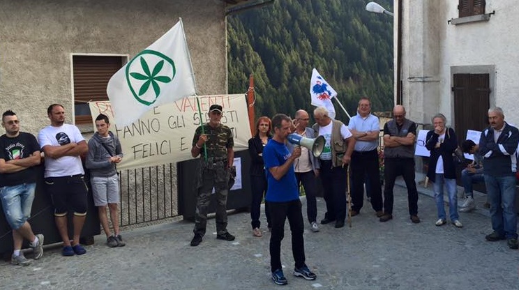 Vione protesta Lega Nord