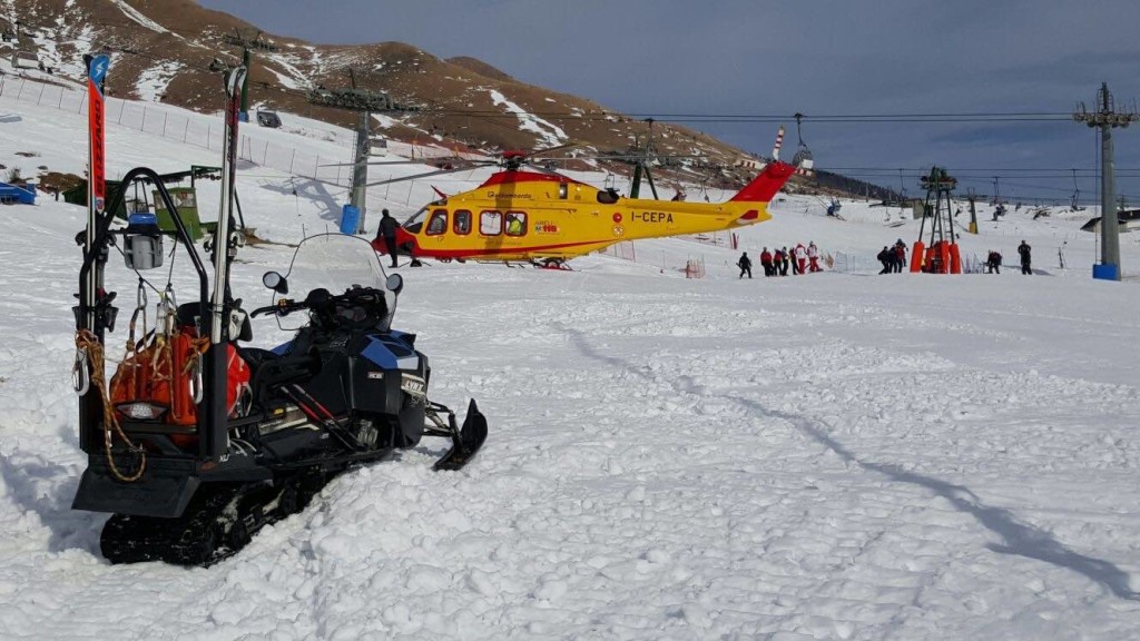 incidente soccorso piste elicottero