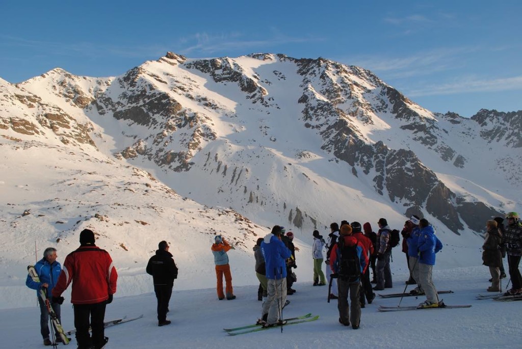 trentino ski sunrise pejo sci piste alba