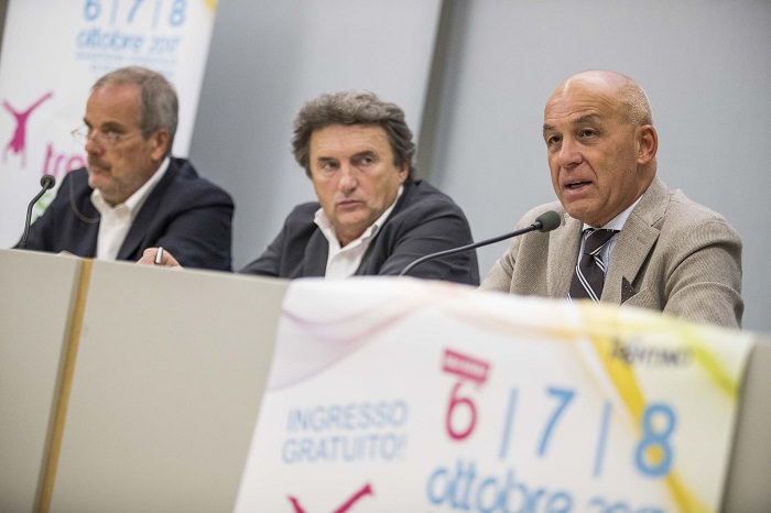 TrentinoSport Days dx GiovanniLaezza, RobertoPellegrini, assessore Tiziano Mellarini 1
