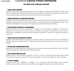 Carta caccia pesca sostenibile Riva Garda