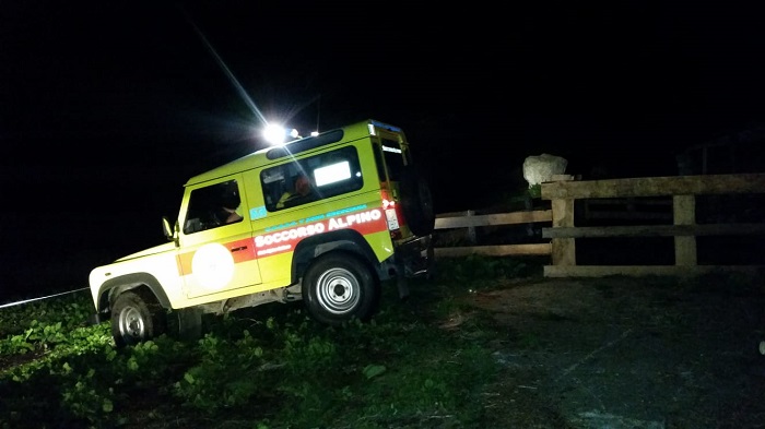 Soccorso Alpino intevento nottuno