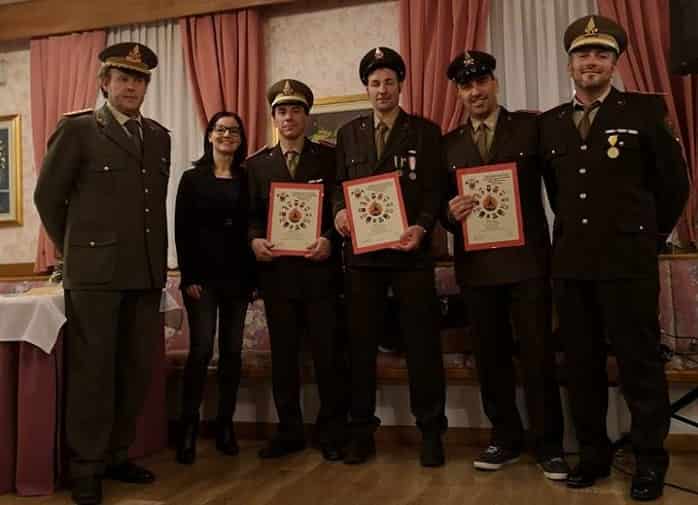 Vigili del fuoco premiati Vermiglio