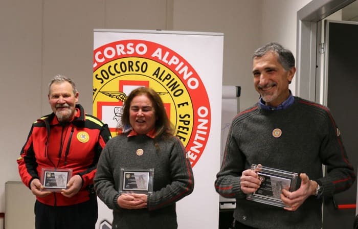 Premiati da sinistra Gianbattista Calenzani, Ameriga Zambaldi e Rosario Fichera