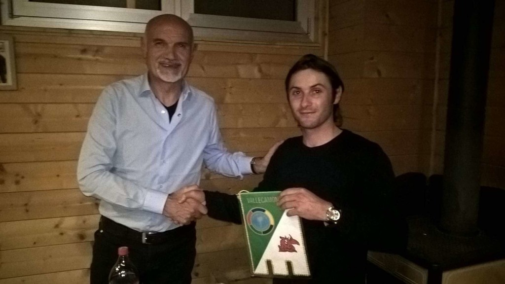Il presidente Nezosi con Francesco Franzoni
