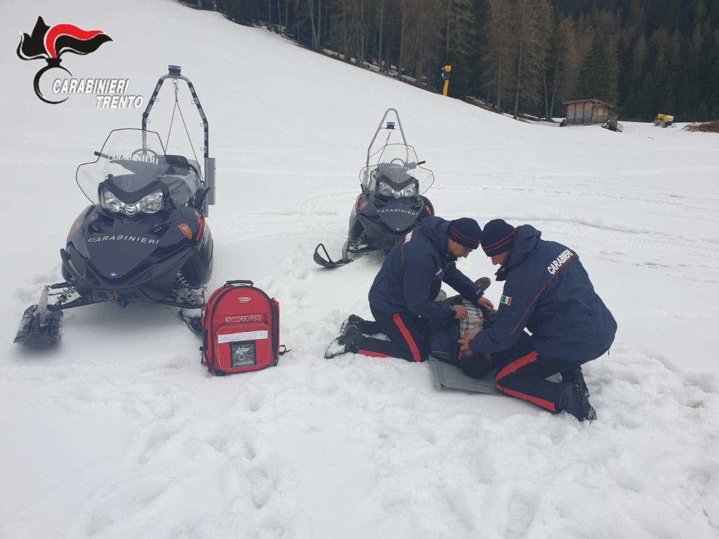 carabinieri piste trentino sci