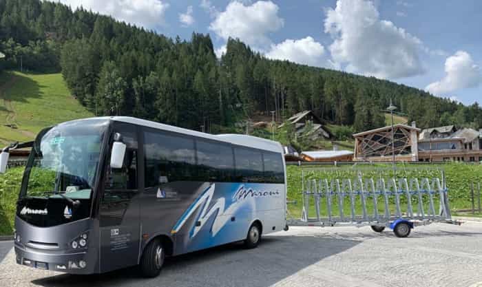 Maroni - bus - bici - Piazzale Cida Ponte di Legno