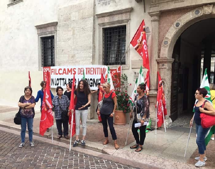 Trento - sindacati - appalto - pulizie