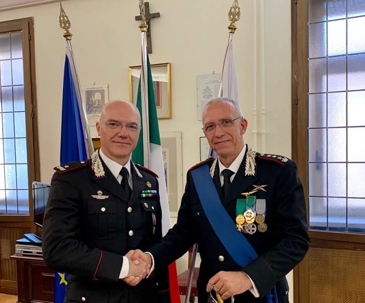 Da sinistra il generale Ugo Calzoni - colonnello Simone Salotti
