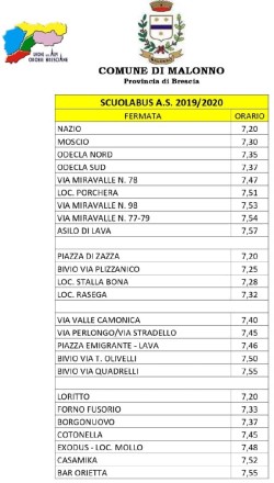 Malonno Scuola bus