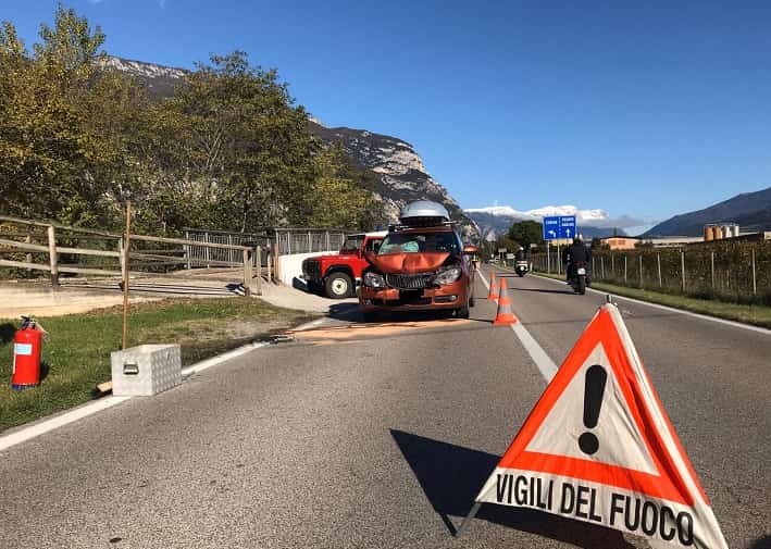 Dro - incidente - vigili del fuoco