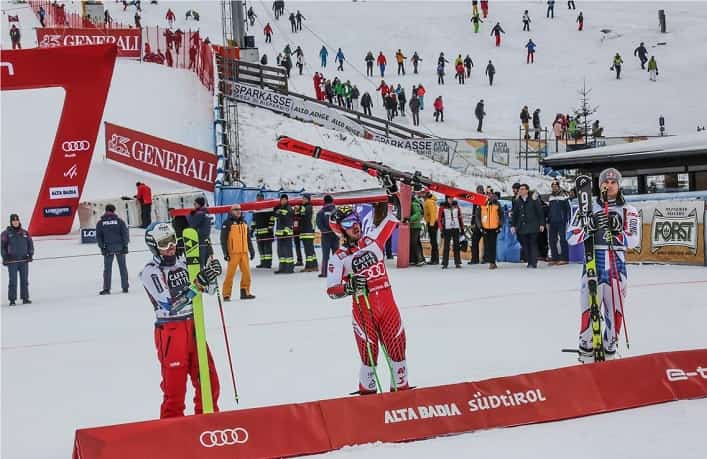 Il marchio ombrello gare di Coppa del mondo in Alta Badia credit foto ASP