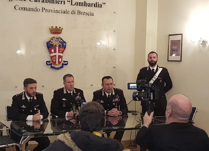 Carabinieri - conf stampa - omicidio Bedizzole