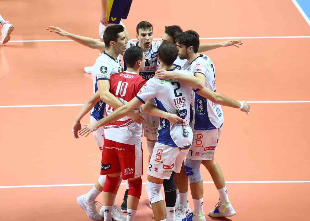 esultanza trento itas trentino volley - foto cev