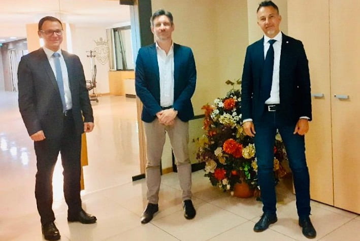da sinistra Enzo Passero, assessore Achille Spinelli, il presidente Gian Paolo Barison