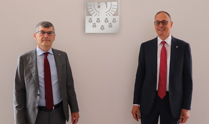 Da sinistra Ernst Summerer, responsabile della Direzione Crediti, Moritz Moroder, responsabile della direzione commercial Banking