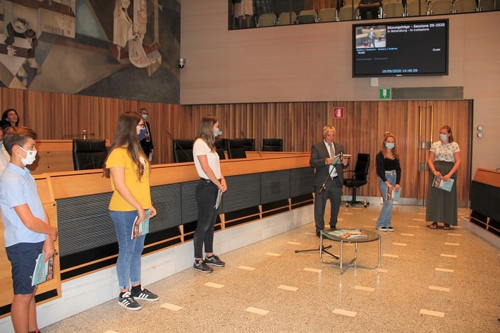 Presidente Consiglio provinciale BZ Josef Noggler -ragazzi foto credit USP-BZ