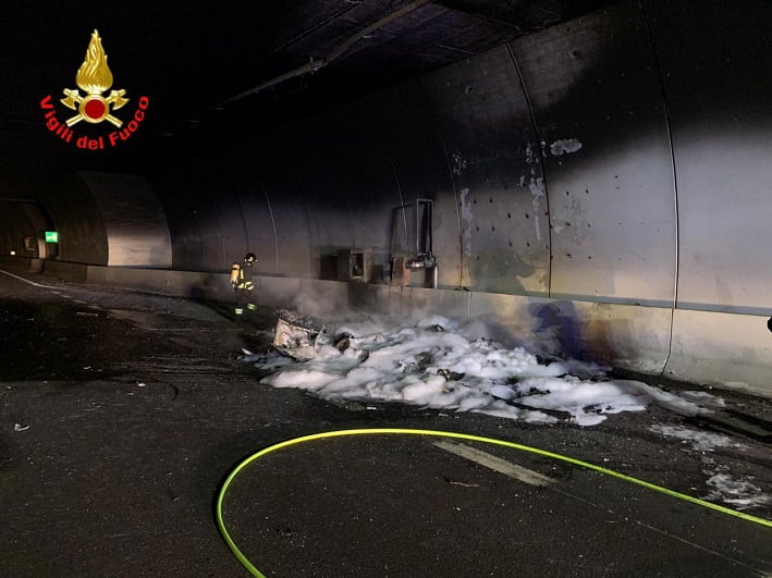 Incendio galleria Sellero Berzo Demo