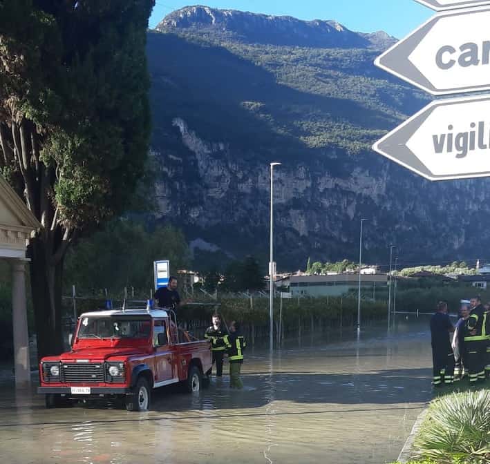 Sarca - esondazione - vigili del fuoco- Dro