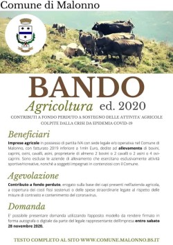 Bando Agricoltura - Malonno