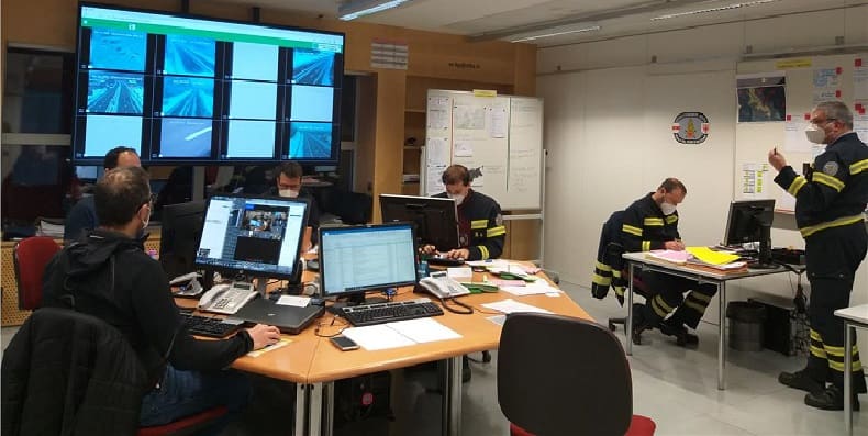 Sala operativa proteziione civile Bolzano foo credit ASP-mac