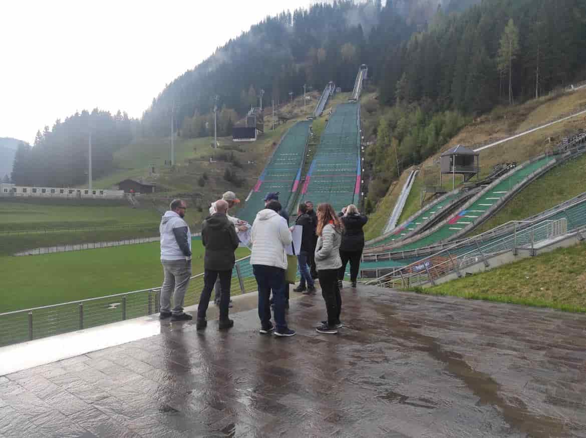 VAL DI FIEMME - Il primo salto dai trampolini di Predazzo