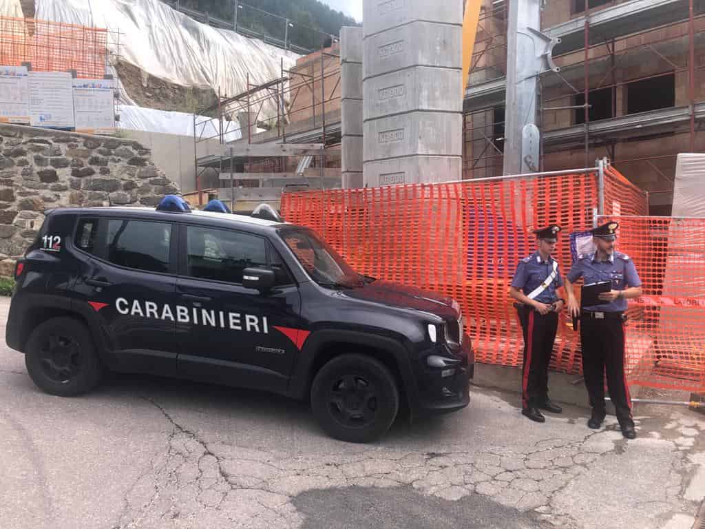 CRONACA - Vallagarina: controllo dei carabinieri nei cantieri