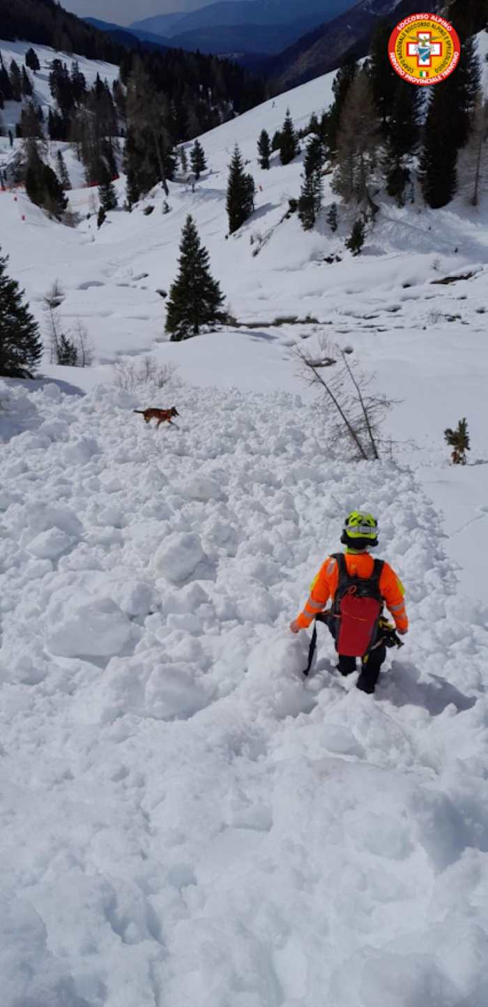 TRENTINO - Scialpinista segnala una valanga sull'Alpe Cermis
