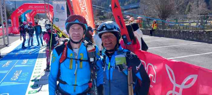 SPORT - Adamello Ski Raid: l'abbraccio a Mirko Penasa e Roberto Panizza