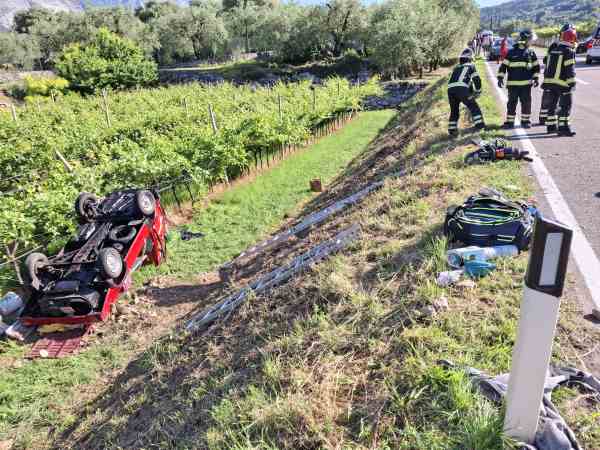 TRENTINO - Incidente stradale sulla Sp84 a Dro: due feriti gravi