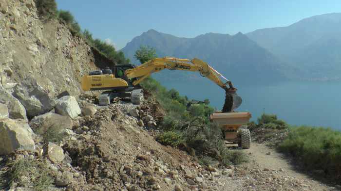 SEBINO - Iniziati i lavori per la messa in sicurezza del Monte Saresano