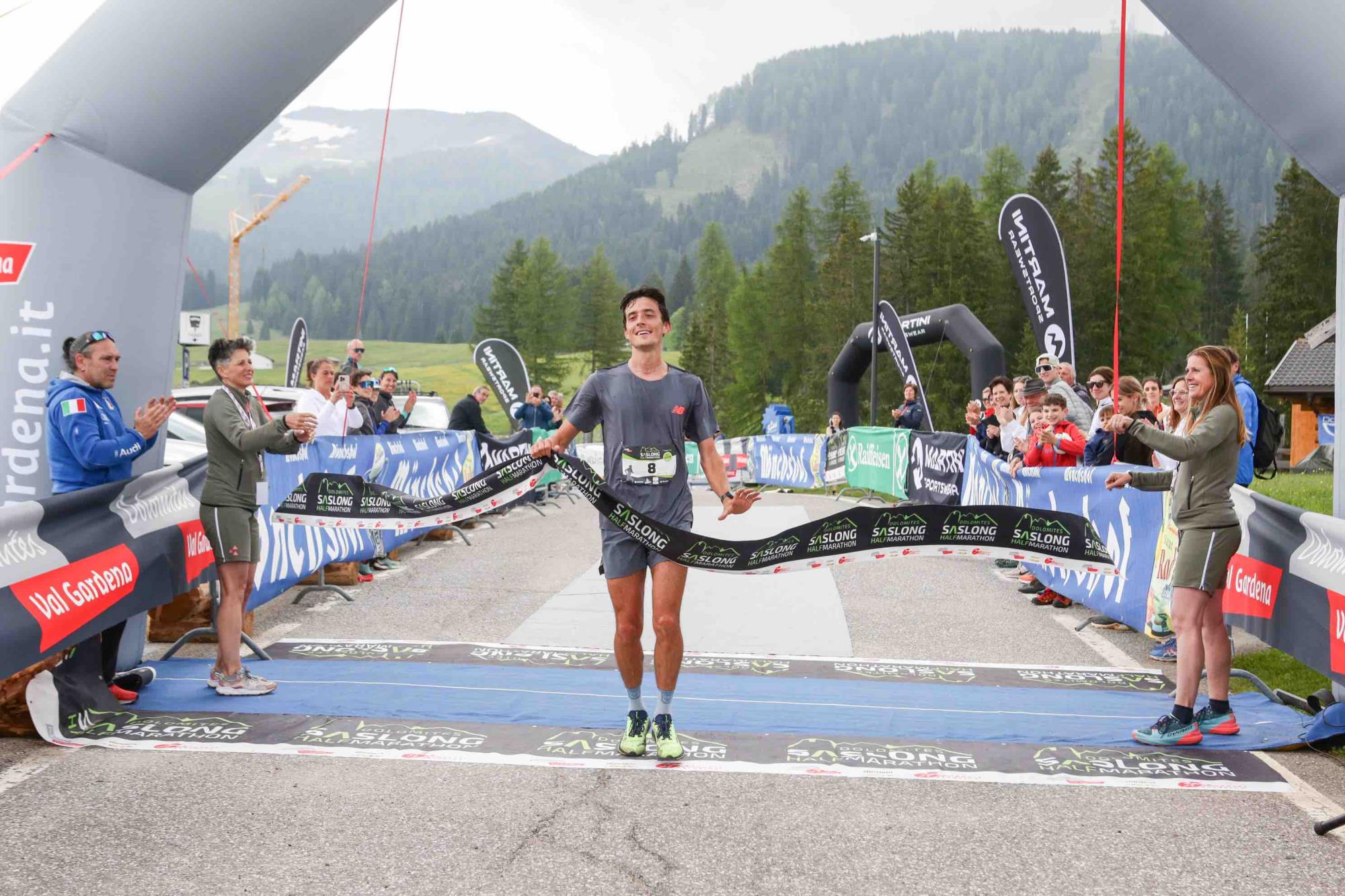 SPORT - La 7a Dolomites Saslong Half Marathon è di Alberto Vender e Amelie Muss