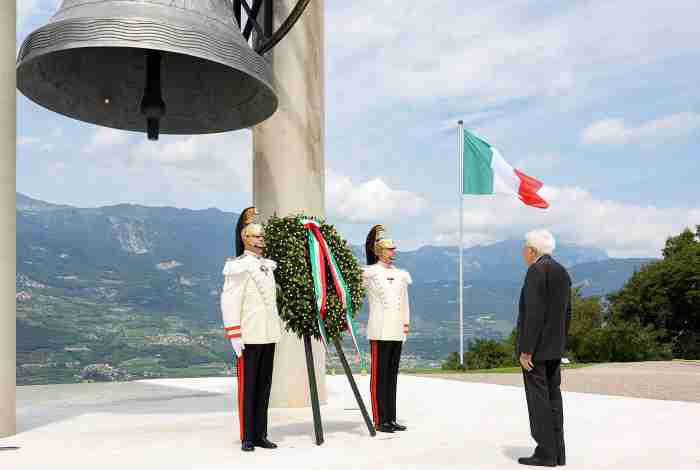 TRENTINO - Da Rovereto il messaggio di pace del presidente Mattarella  