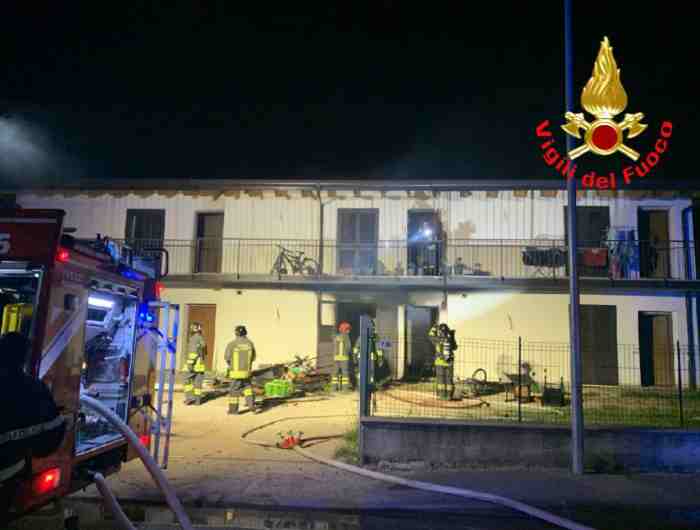 CRONACA - Mobilitazione per l'incendio di un appartamento nel Bresciano