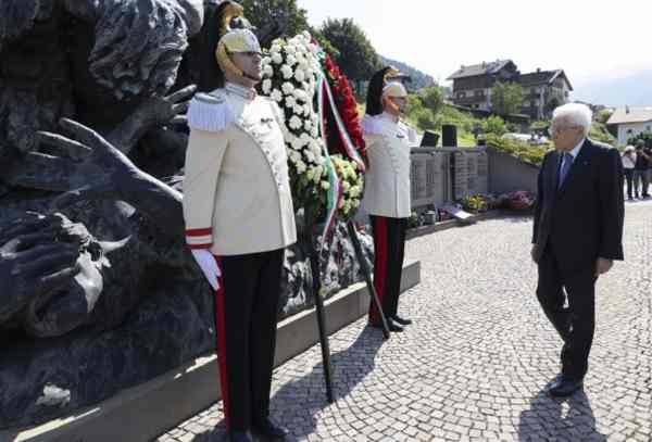 TRENTINO - Tragedia di Val di Stava, l'intervento di Mattarella a Tesero