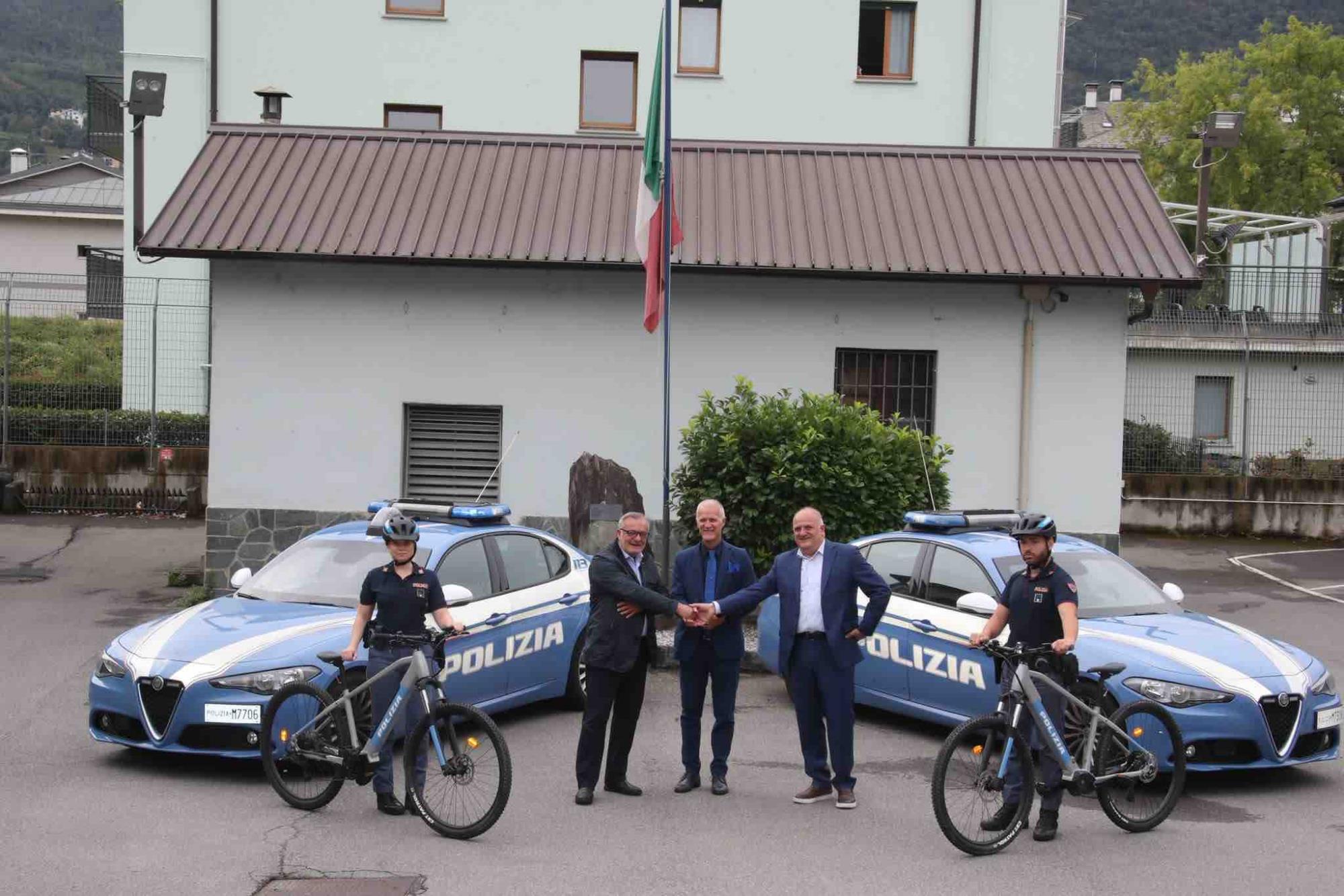 VALTELLINA - Il progetto "e-bike per la sicurezza" della Questura di Sondrio