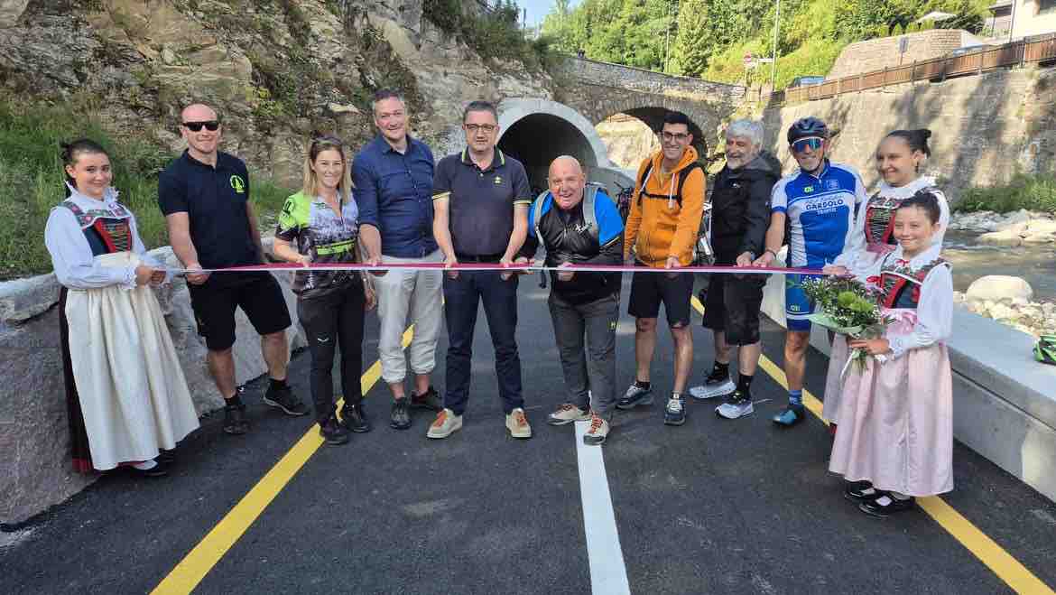 VAL DI FIEMME - Moena, inaugurata ciclopedonale che unisce Val di Fiemme a Val di Fassa
