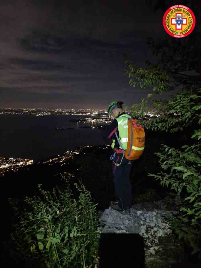 GARDA - Tre persone in difficoltà sul Monte Pizzoccolo, recuperati nella notte
