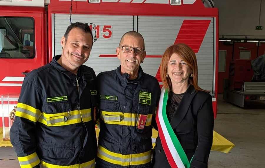 TRENTINO - Dro: in pensione il vigile del fuoco Manuel Matteotti