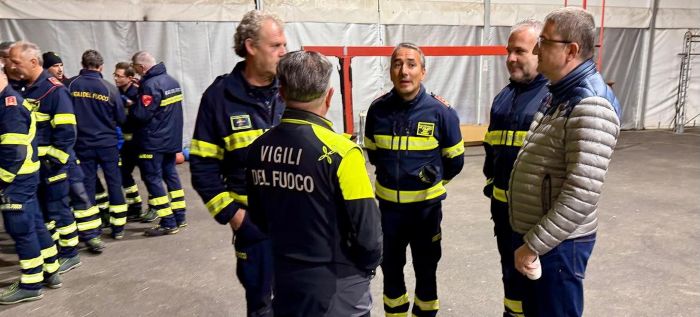 TRENTINO - Esercitazione dei vigili del fuoco volontari a Marco di Rovereto