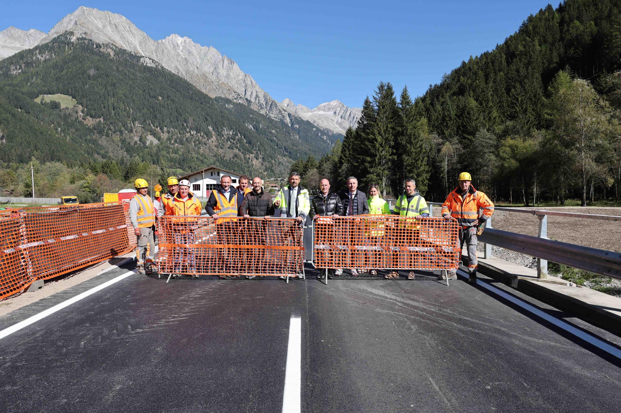 ALTO ADIGE - Aperto al traffico il nuovo ponte ad Anterselva