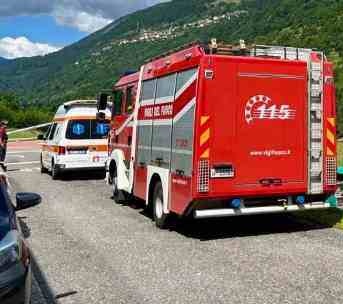 VALLE CAMONICA - Incidente sulla statale 42 tra Vezza d'Oglio e Stadolina