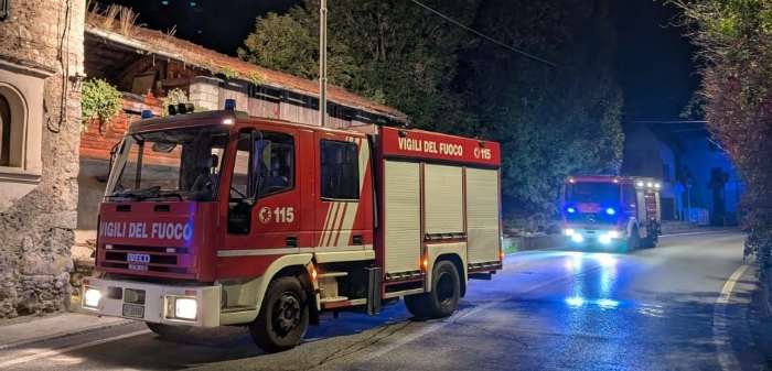 VALLE CAMONICA - Principio d'incendio domato in via Marconi a Edolo