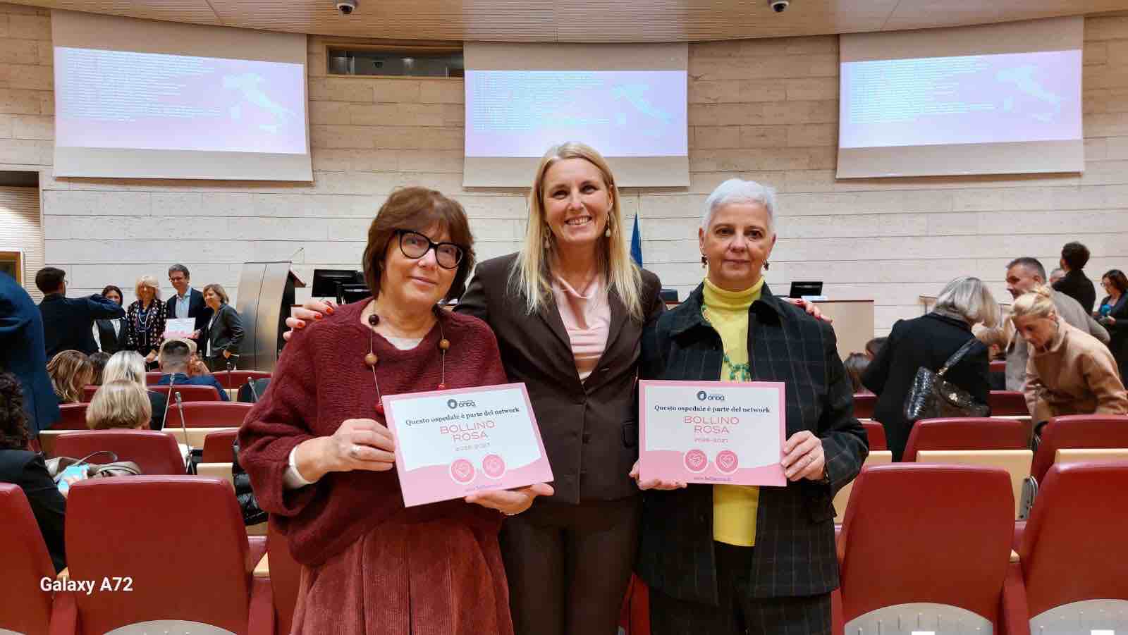 FRANCIACORTA - Fondazione Onda attribuisce nuovi bollini rosa agli Ospedali di Chiari e Iseo