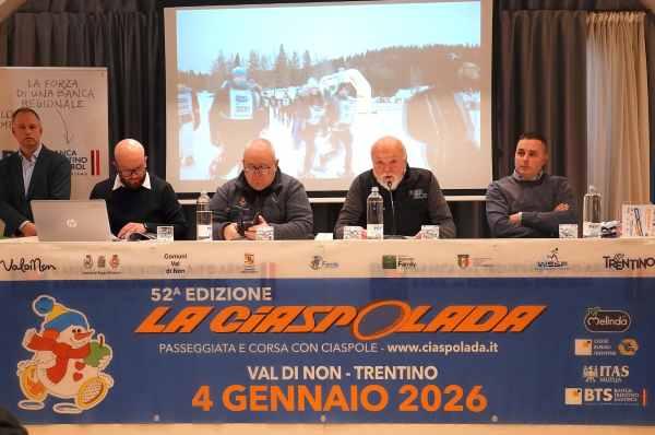 VAL DI SOLE E NON - Presentata "La Ciaspolada" 2026, già 1300 iscritti