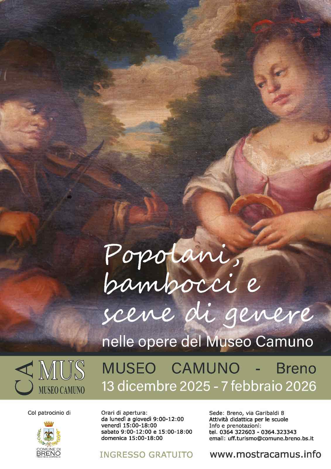 CULTURA - Al CaMus di Breno la mostra "Popolani, bambocci e scene di genere"