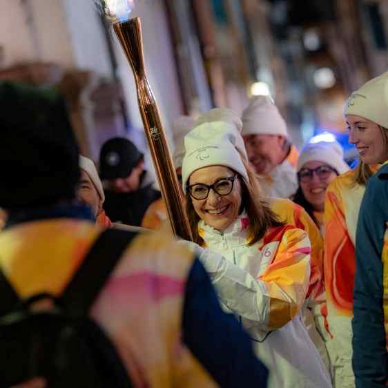 SPORT - La fiamma paralimpica in Alto Adige: segno della passione per lo sport.