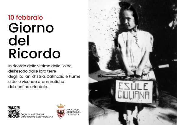 TRENTINO - Giorno del Ricordo, il messaggio del presidente Fugatti